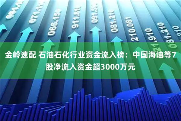 金岭速配 石油石化行业资金流入榜:中国海油等7股净流入资金超3000万元